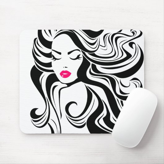 Vintages Mädchen Mousepad (Mit Mouse)