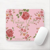 Vintages Mädchen Mousepad (Mit Mouse)