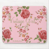 Vintages Mädchen Mousepad (Vorne)