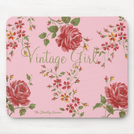 Vintages Mädchen Mousepad (Vorne)