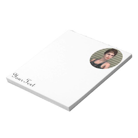 Vintages Mädchen Notizblock (Rotiert)