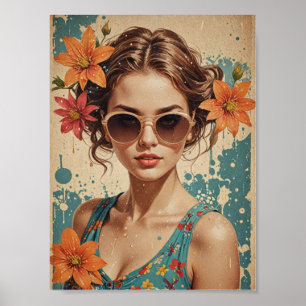 Vintages Mädchen Poster