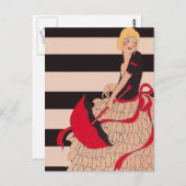 Vintages Mädchen Postkarte (Vorne/Hinten)