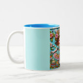 VINTAGES MÄDCHEN~ Sehr süß Zweifarbige Tasse (Links)