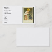 Vintages Mädchen u. schottische Visitenkarte (Vorne/Hinten)