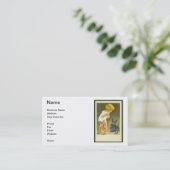 Vintages Mädchen u. schottische Visitenkarte (Stehend Vorderseite)