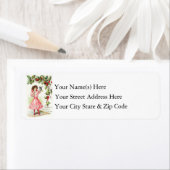 Vintages Mädchen und Holly (Insitu)