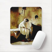 Vintages Mädchen von Fireplace Mouse Pad Mousepad (Mit Mouse)