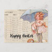 Vintages Mädchen zu Ostern Postkarte (Vorderseite)