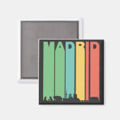 Vintages Madrider Stadtbild Magnet (Vorderseite/Rückseite)