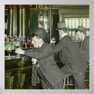 Vintages magisches Laternenleben im Salon Poster