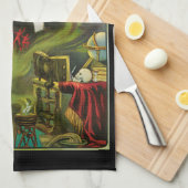 Vintages Magisches Poster, das Geheimnis tragen Geschirrtuch (Viertel Falte)