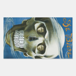 Vintages Magisches Poster, De Biere das Mysteriöse Rechteckiger Aufkleber