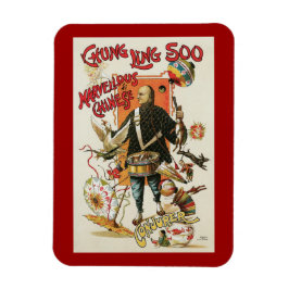 Vintages Magisches Poster, Magier Chung Ling Soo Magnet