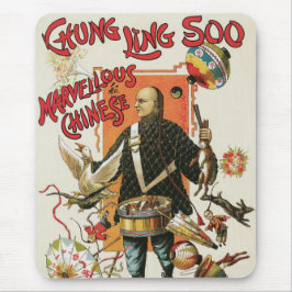 Vintages Magisches Poster, Magier Chung Ling Soo Mousepad
