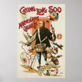 Vintages Magisches Poster, Magier Chung Ling Soo Poster
