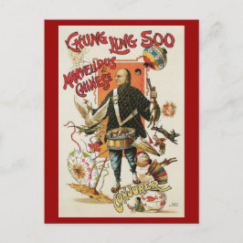 Vintages Magisches Poster, Magier Chung Ling Soo Postkarte