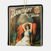 Vintages Magisches Poster, Magier Frederick Bancro Keramikornament (Links)