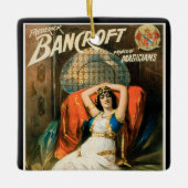 Vintages Magisches Poster, Magier Frederick Bancro Keramikornament (Vorderseite)