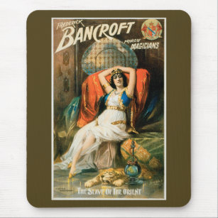 Vintages Magisches Poster, Magier Frederick Bancro Mousepad