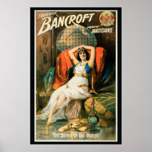 Vintages Magisches Poster, Magier Frederick Bancro Poster