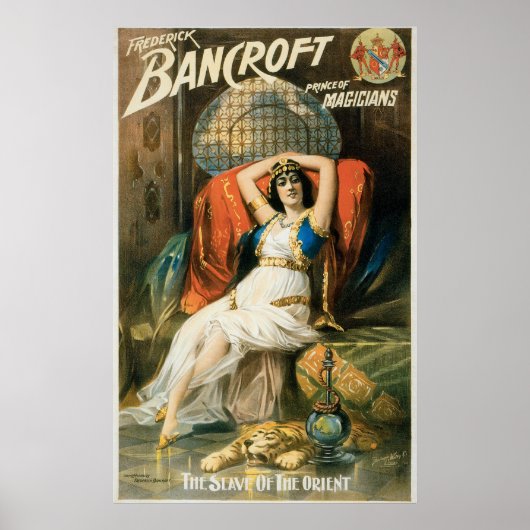 Vintages Magisches Poster, Magier Frederick Bancro Poster (Vorne)