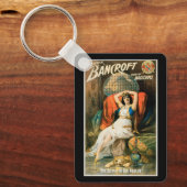 Vintages Magisches Poster, Magier Frederick Bancro Schlüsselanhänger (Vorderseite)