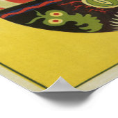 Vintages Magisches Poster, Magier Fu-Manchu Poster (Ecke)