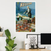 Vintages Magisches Poster, Magier Harry Kellar Poster (Heimbüro)