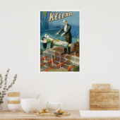 Vintages Magisches Poster, Magier Harry Kellar Poster (Küche)