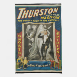 Vintages Magisches Poster, Thurston, Der große Mag Geschirrtuch