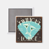 Vintages Magnet "Twilight Lounge" (Vorderseite/Rückseite)