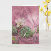 Vintages Magnolien-Lied-Kleid und Geschenke Karte (Gelbe Blume)