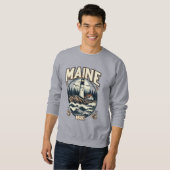Vintages Maine-Leuchtturm Sweatshirt (Vorne ganz)