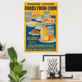 Vintages Maisfutter verwendet Poster (Heimbüro)