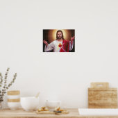 Vintages, makelloses Herz Poster (Küche)