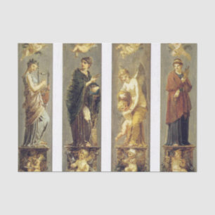 Vintages Malen von Engeln Seidenpapier