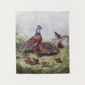 Vintages Malen von Wachtelvögeln Fitzwilliam Tait Wandteppich (Vorderseite)