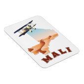 Vintages Mali Map Reiseplakat Magnet (Rechte Seite)