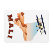 Vintages Mali Map Reiseplakat Magnet (Horizontal)