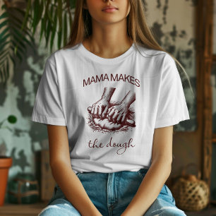 Vintages Mama macht Teig für Bäckerei T-Shirt