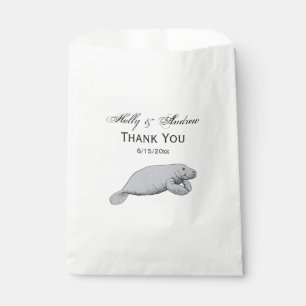 Vintages Manatee Zeichnend Geschenktütchen