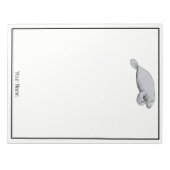 Vintages Manatee Zeichnend Notizblock (Vorderseite)