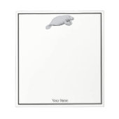 Vintages Manatee Zeichnend Notizblock (Vorderseite)