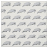 Vintages Manatee Zeichnend Stoff (Muster)