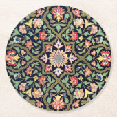 Vintages Mandala-Muster Runder Pappuntersetzer (Vorderseite)