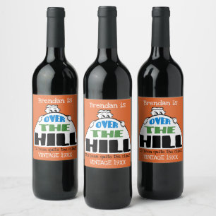 Vintages Männchen Personalisierten Geburtstag über Weinetikett