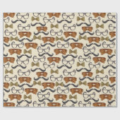 Vintages männliches Muster Geschenkpapier (Flach)