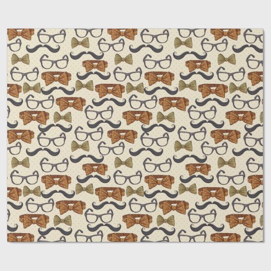 Vintages männliches Muster Geschenkpapier (Flach)