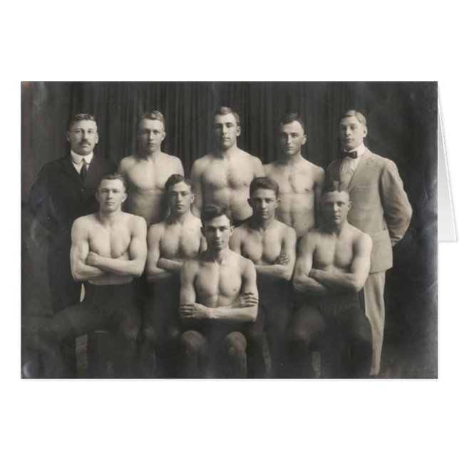 Vintages männliches Wrestling-Team (Vorderseite (Horizontal))